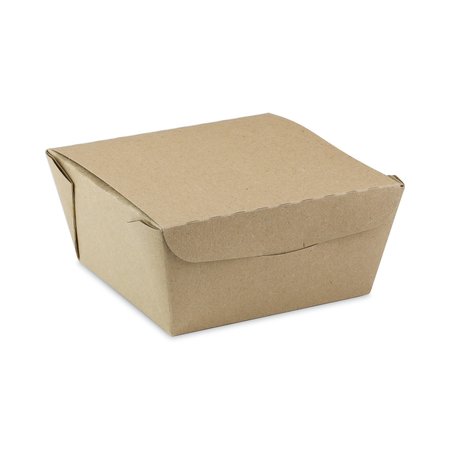 PACTIV EarthChoice OneBox Paper Box, 37 oz, 4.5 x 4.5 x 2.5, Kraft, PK312 PK NOB01KEC